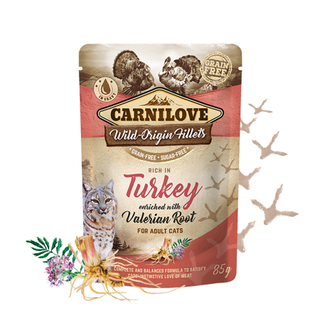 Carnilove Rich in Turkey enriched with Valerian 85g