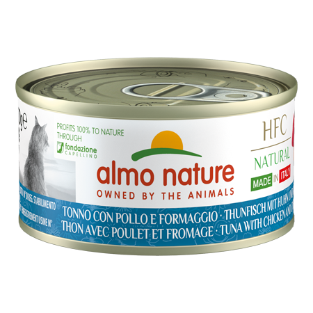 HFC Natural Made in Italy Thon avec Poulet & Fromage 70g