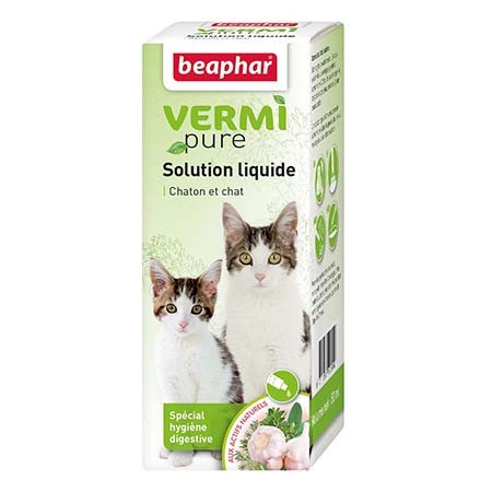 VermiPure | Vermifuge naturel liquide pour chaton et chat aux plantes | 50 ml