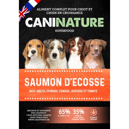 Chiot Saumon d'Ecosse 65% - CaniNature SuperFood