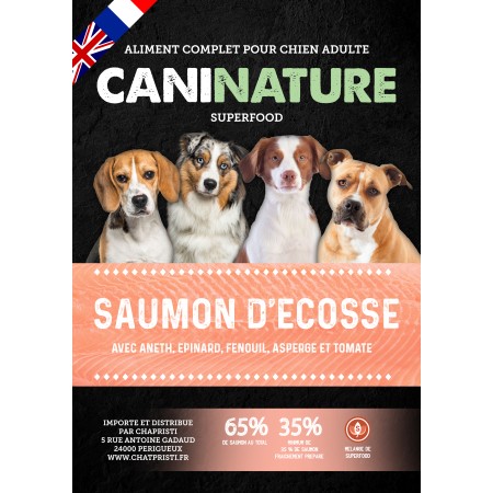 Adulte Saumon d'Ecosse 65% - CaniNature SuperFood