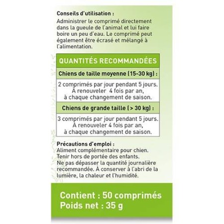 VERMIpure, comprimés aux plantes chien (15kg)