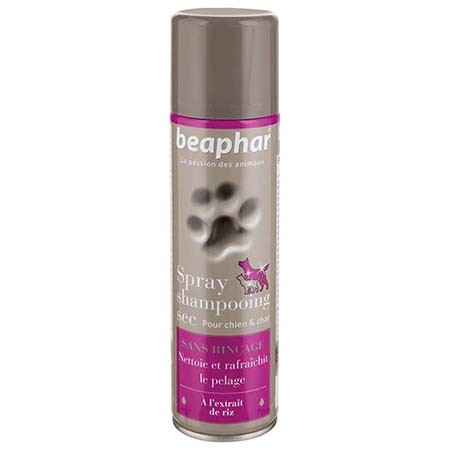 Spray shampooing sec sans rinçage pour chien et chat 250ml
