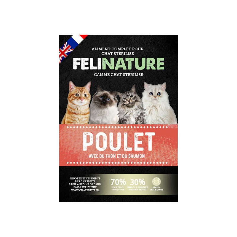 Stérilisé Poulet, Thon & Saumon 70% - FeliNature Grain Free 70%