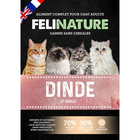 Adulte Dinde & Poulet 70% - FeliNature Grain Free 70%