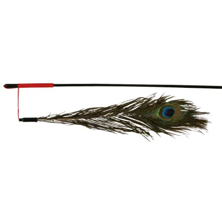 Canne à pêche avec plume, en plastique, 47 cm
