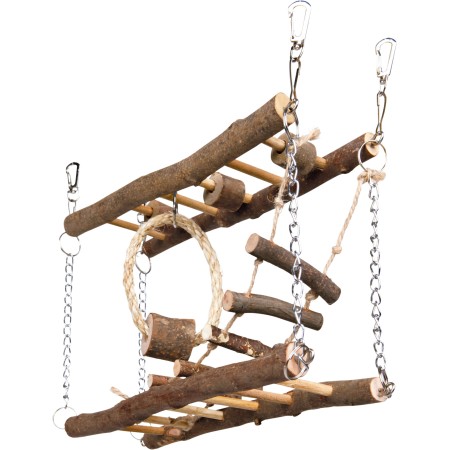 Pont suspendu, en bois d'écorce, 27 × 17 × 7 cm