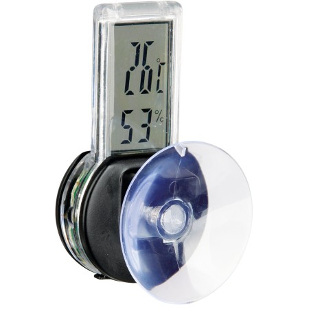 Thermomètre/hygromètre, digital, avec ventouse, 3 × 6 cm