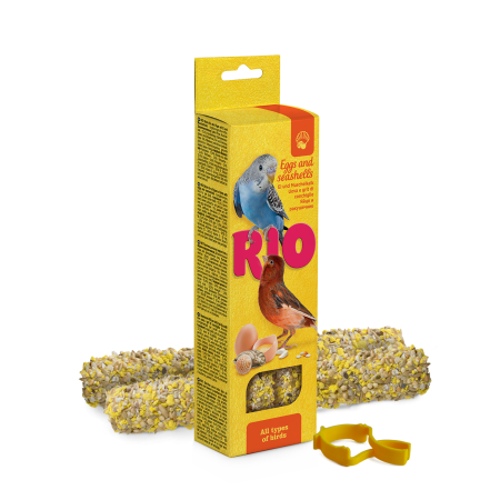 RIO Bâtonnets pour tous types d'oiseaux avec œufs et coquillages 2x40g