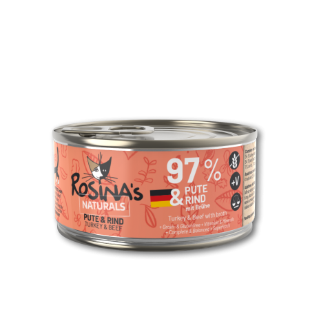 Rosina's Naturals - Dinde & Boeuf pour chat