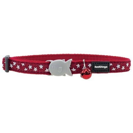 Collier Red Dingo Chats Fantaisie Rouge étoiles blanches