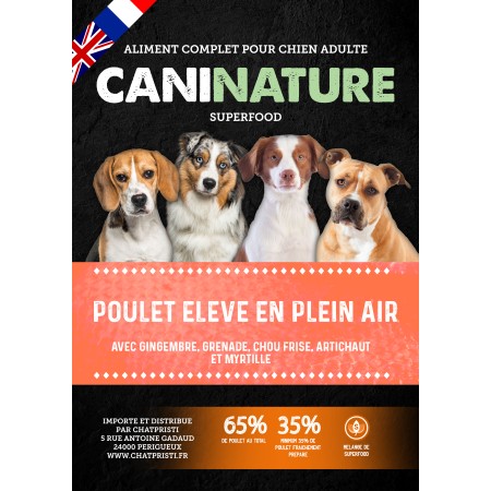 Adulte Poulet Plein Air 65% - CaniNature SuperFood
