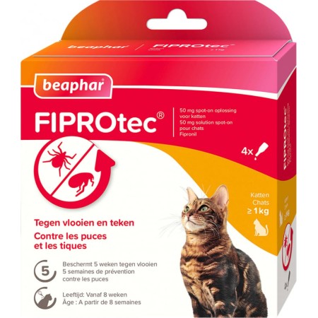 FIPROtec, Pipettes Antiparasitaires au Fipronil pour Chat