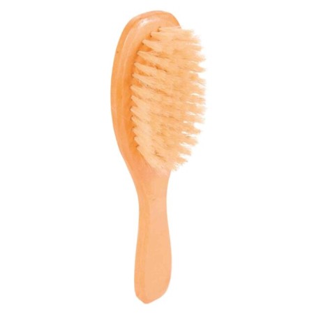 Brosse en Bois avec Poils Naturels - Soins Doux pour Votre Animal de Compagnie