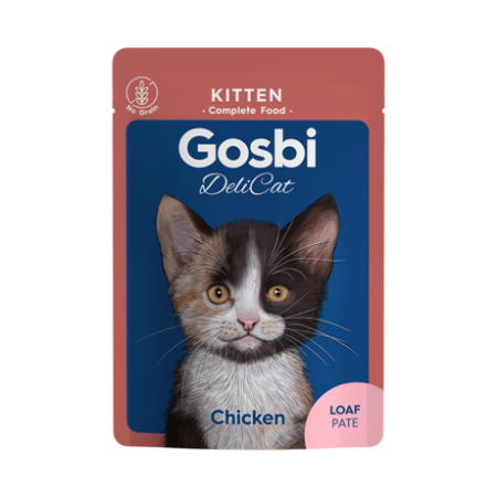 Gosbi Delicat Kitten Chicken Loaf 70g - Aliment Naturel et Frais pour Chatons