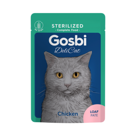 Gosbi Delicat Sterilized Chicken Loaf 70g - Nourriture Humide Naturelle pour Chats Stérilisés