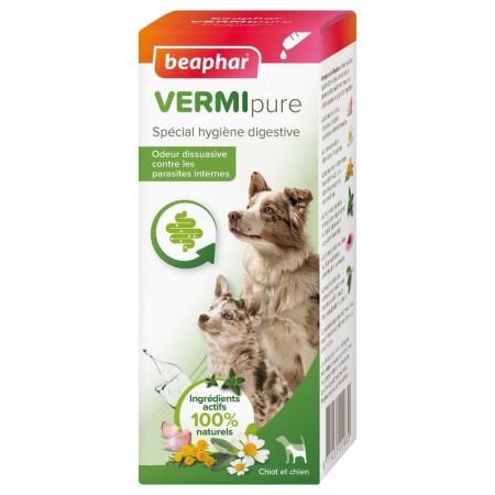 VERMIpure Solution Liquide 50ml pour Chiots et Chiens - Hygiène Digestive Naturelle