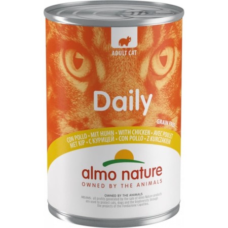 Almo Nature Daily Poulet Sans Céréales 400g - Nourriture Complète pour Chats
