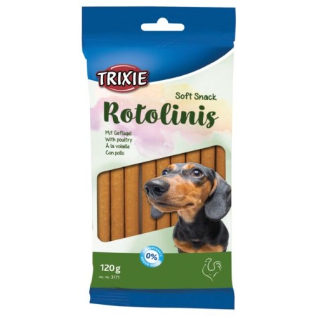 "Soft Snack Rotolinis 120g - Friandises Délicieuses pour Chiens à la Volaille, Sans Sucres Ajoutés