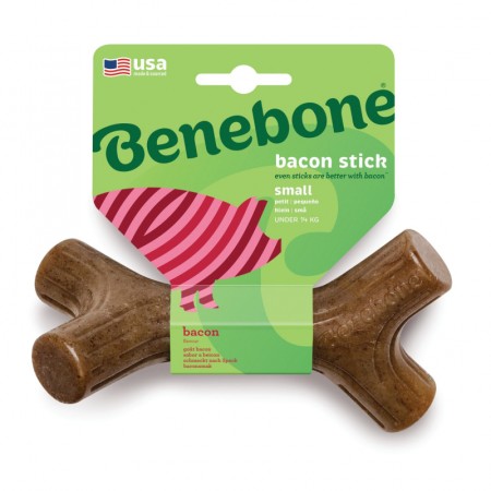 Benebone Bacon Stick - Jouet à Mâcher Durable Saveur Bacon pour Chiens